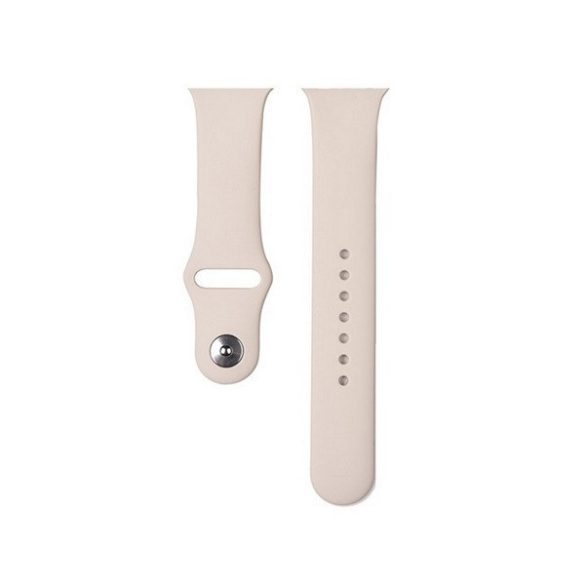 Apple Watch 4-6, SE, SE (2022) (38 / 40 mm) / Watch 7-9 (41 mm) / Watch 10 (42 mm), szilikon pótszíj, állítható, Devia Delux Sport, bézs