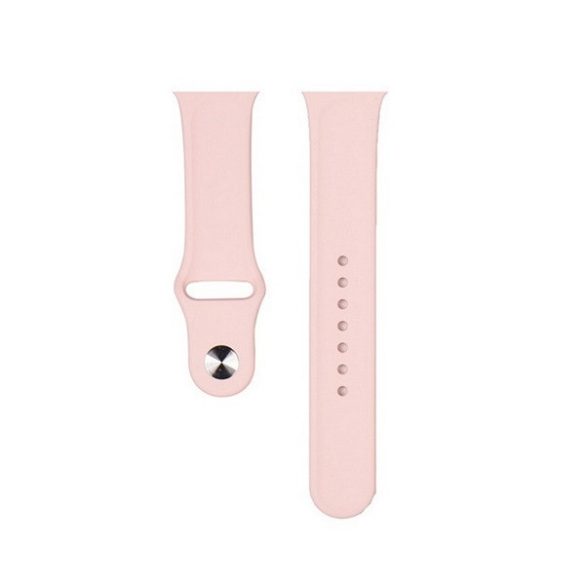Apple Watch 4-6, SE, SE (2022) (38 / 40 mm) / Watch 7-9 (41 mm) / Watch 10 (42 mm), szilikon pótszíj, állítható, Devia Delux Sport, rózsaszín