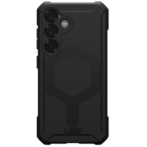 Samsung Galaxy S25 SM-S931, Műanyag hátlap védőtok, szilikon keret, közepesen ütésálló, légpárnás sarok, Magsafe töltővel kompatibilis, UAG Essential, fekete