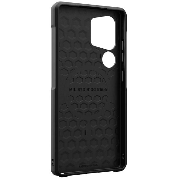 Samsung Galaxy S25 Ultra SM-S938, Műanyag hátlap védőtok + szilikon keret, közepesen ütésálló, Magsafe kompatibilis, szőtt minta, UAG Metropolis LT Magsafe, mintás/fekete