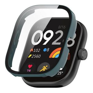 Xiaomi Redmi Watch 5, Műanyag védőkeret, kijelzővédő üveggel, közepesen ütésálló, szíj nélkül, sötétzöld