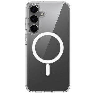 Samsung Galaxy S25 Plus SM-S936, Szilikon tok, közepesen ütésálló, Magsafe kompatibilis, átlátszó