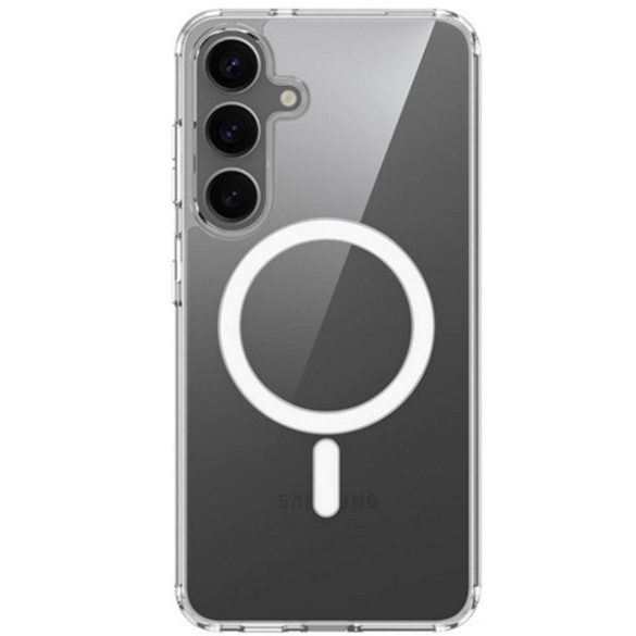 Samsung Galaxy S25 Plus SM-S936, Szilikon tok, közepesen ütésálló, Magsafe kompatibilis, átlátszó