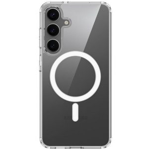 Samsung Galaxy S25 SM-S931, Szilikon tok, közepesen ütésálló, Magsafe kompatibilis, átlátszó