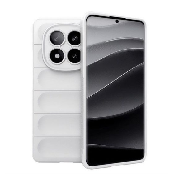 Xiaomi Redmi Note 14 Pro Plus 5G (Global), Szilikon tok, közepesen ütésálló, 3D minta, fehér