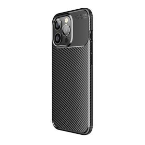 Xiaomi Redmi Note 14 5G (Global), Szilikon tok, közepesen ütésálló, légpárnás sarok, karbon minta, fekete