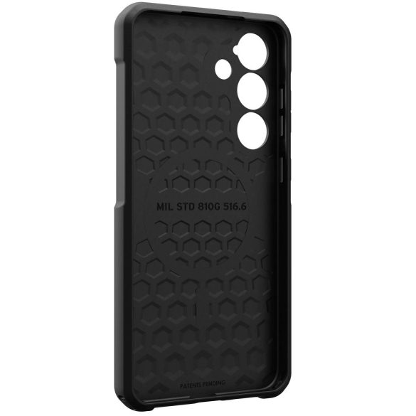 Samsung Galaxy S25 Plus SM-S936, Műanyag hátlap védőtok + szilikon keret, közepesen ütésálló, Magsafe kompatibilis, szőtt minta, UAG Metropolis LT Magsafe, mintás/fekete