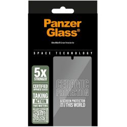   Samsung Galaxy S25 Ultra SM-S938, Kijelzővédő fólia, ütésálló fólia (az íves részre is!), Tempered Glass (edzett üveg), 3D Full Cover, Panzerglass Ceramic Protection, Clear