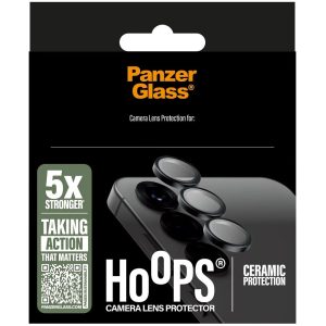 Samsung Galaxy S25 Ultra SM-S938, Kamera lencsevédő fólia, ütésálló fólia, Tempered Glass (edzett üveg), Panzerglass Hoops Ceramic, fekete