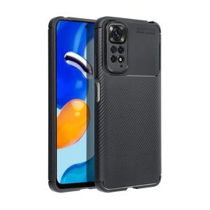Xiaomi Redmi Note 14 Pro Plus 5G (Global), Szilikon tok, közepesen ütésálló, légpárnás sarok, karbon minta, fekete