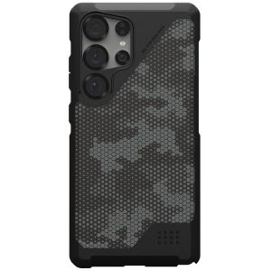 Samsung Galaxy S25 Ultra SM-S938, Műanyag hátlap védőtok + szilikon keret, közepesen ütésálló, Magsafe kompatibilis, terep minta, UAG Metropolis LT Magsafe, mintás/fekete