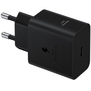 Hálózati töltő adapter, 45W, USB Type-C aljzat, PD, PDO / PPS, gyorstöltés, Samsung, fekete, gyári