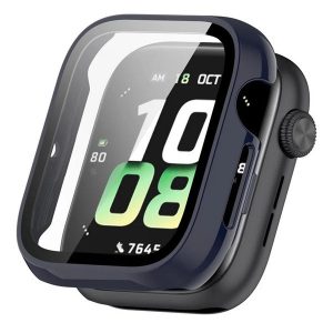Huawei Honor Watch 5, Műanyag védőkeret, kijelzővédő üveggel, közepesen ütésálló, szíj nélkül, sötétkék