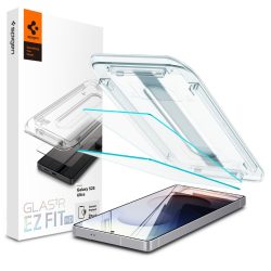   Samsung Galaxy S25 Ultra SM-S938, Kijelzővédő fólia, ütésálló fólia (az íves részre is!), Tempered Glass (edzett üveg), Spigen Ez Fit HD, Clear, 2 db / csomag