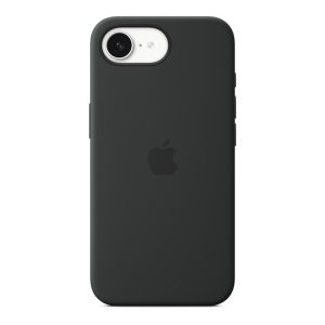 Apple iPhone 16e, Szilikon tok, fekete, gyári
