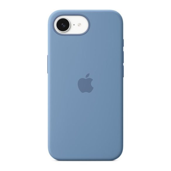 Apple iPhone 16e, Szilikon tok, kék, gyári