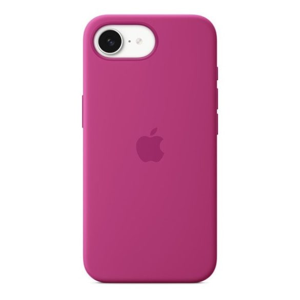 Apple iPhone 16e, Szilikon tok, fukszia-lila, gyári