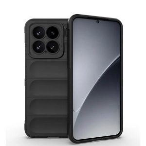 Xiaomi 15, Szilikon tok, közepesen ütésálló, 3D minta, fekete