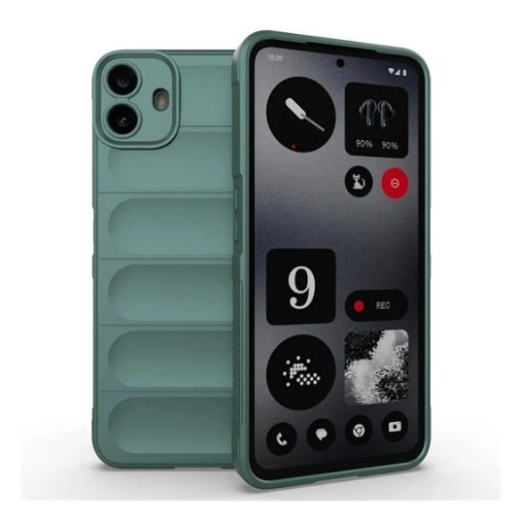 Nothing CMF Phone 1, Szilikon tok, közepesen ütésálló, 3D minta, sötétzöld