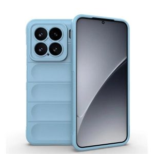 Xiaomi 15, Szilikon tok, közepesen ütésálló, 3D minta, világoskék