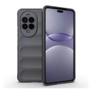 Huawei Nova 13 Pro, Szilikon tok, közepesen ütésálló, 3D minta, sötétszürke