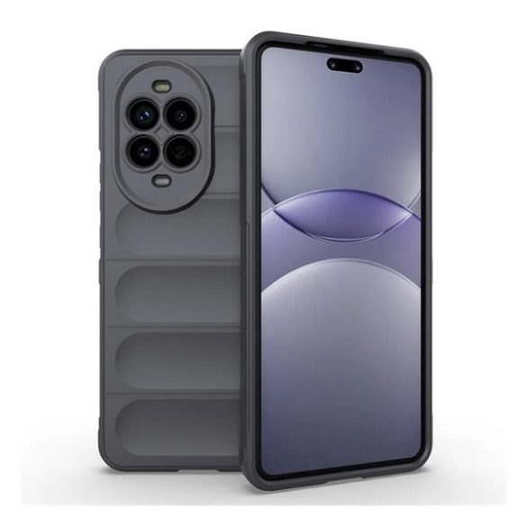 Huawei Nova 13 Pro, Szilikon tok, közepesen ütésálló, 3D minta, sötétszürke