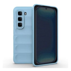 Infinix Hot 50 Pro 4G (X6881), Szilikon tok, közepesen ütésálló, 3D minta, világoskék