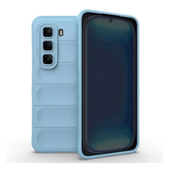 Infinix Hot 50 Pro 4G (X6881), Szilikon tok, közepesen ütésálló, 3D minta, világoskék