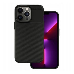Xiaomi Redmi Note 14 4G (Global), Szilikon tok, közepesen ütésálló, légpárnás sarok, karbon minta, fekete
