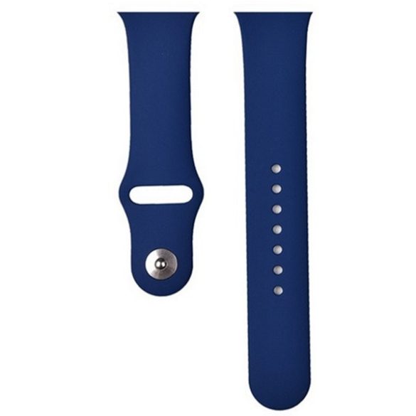Apple Watch 4-6, SE, SE (2022) (38 / 40 mm) / Watch 7-9 (41 mm) / Watch 10 (42 mm), szilikon pótszíj, állítható, Devia Delux Sport, sötétkék