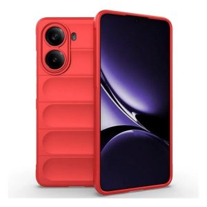 Xiaomi Poco X7 Pro, Szilikon tok, közepesen ütésálló, 3D minta, piros