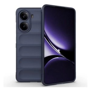 Xiaomi Poco X7 Pro, Szilikon tok, közepesen ütésálló, 3D minta, sötétkék