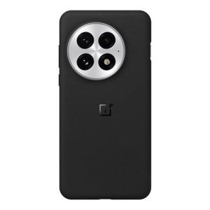 OnePlus 13, Műanyag hátlap védőtok, ultravékony, szilikon keret, mágneses, OnePlus Sandstone Magnetic, fekete, gyári