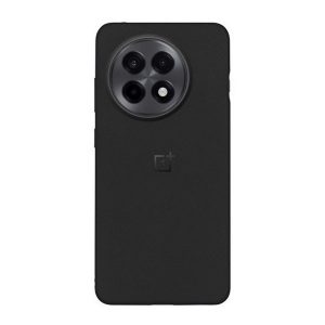 OnePlus 13R / Ace 5 / Ace 5 Pro, Műanyag hátlap védőtok, ultravékony, szilikon keret, mágneses, OnePlus Sandstone Magnetic, fekete, gyári