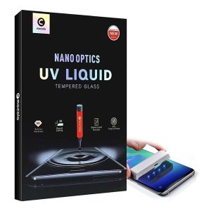 Xiaomi Redmi Note 14 Pro 5G (Global) / Poco X7, Kijelzővédő fólia, ütésálló fólia (az íves részre is!), Tempered Glass (edzett üveg), UV lámpával, 3D Full Cover, Mocolo UV Liquid, Clear