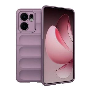 Oppo Reno13 F 4G / Reno13 F 5G, Szilikon tok, közepesen ütésálló, 3D minta, lila