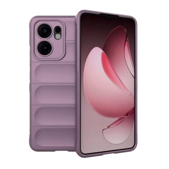 Oppo Reno13 F 4G / Reno13 F 5G, Szilikon tok, közepesen ütésálló, 3D minta, lila