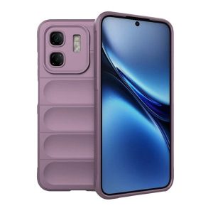 Infinix Hot 50i 4G (X6531), Szilikon tok, közepesen ütésálló, 3D minta, lila