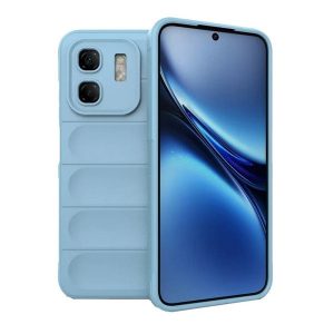 Infinix Hot 50i 4G (X6531), Szilikon tok, közepesen ütésálló, 3D minta, világoskék