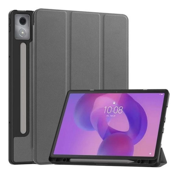 Lenovo Idea Tab Pro (12.7) TB-373, mappa tok, Trifold, érintőceruza tartó, sötétszürke