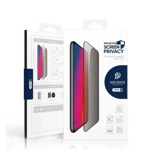 Samsung Galaxy S25 SM-S931, Kijelzővédő fólia, ütésálló fólia (az íves részre is!), Tempered Glass (edzett üveg), betekintés elleni védelem, Dux Ducis Privacy, fekete