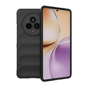 Realme 14 Pro, Szilikon tok, közepesen ütésálló, 3D minta, fekete
