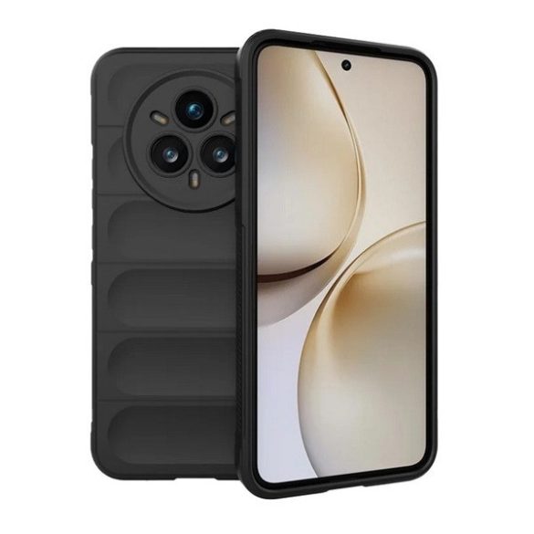 Realme 14 Pro Plus, Szilikon tok, közepesen ütésálló, 3D minta, fekete
