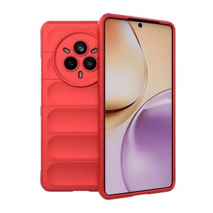 Realme 14 Pro, Szilikon tok, közepesen ütésálló, 3D minta, piros