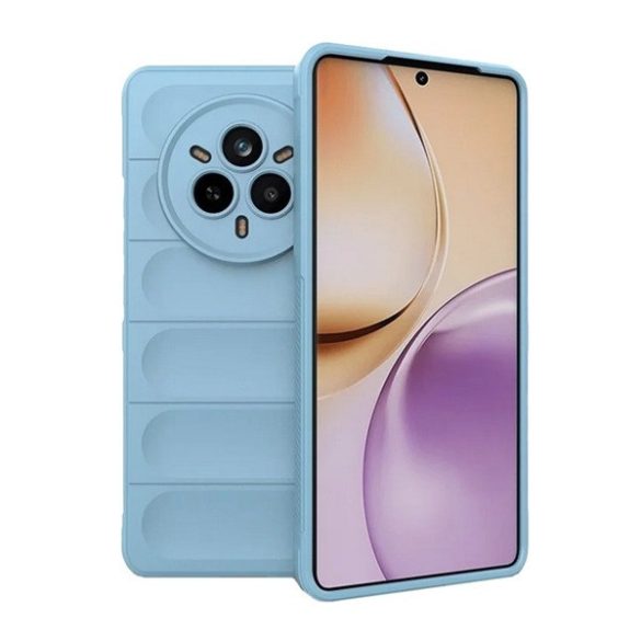 Realme 14 Pro, Szilikon tok, közepesen ütésálló, 3D minta, világoskék