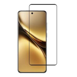   Vivo X200 Pro, Kijelzővédő fólia, ütésálló fólia (az íves részre is!), Tempered Glass (edzett üveg), fekete