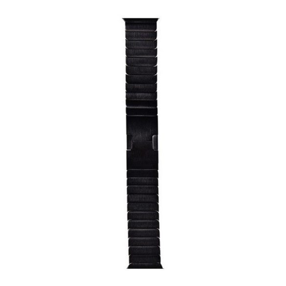 Apple Watch 4-6, SE, SE (2022) (42 / 44 mm) / Watch 7-9 (45 mm) / Watch 10 (46 mm) / Watch Ultra 1-2 (49 mm), Fém pótszíj, állítható, Devia Elegant Link, fekete