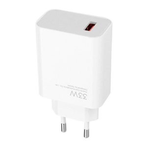 Hálózati töltő adapter, 33W, USB aljzat, gyorstöltés, PD, Xiaomi, fehér, gyári
