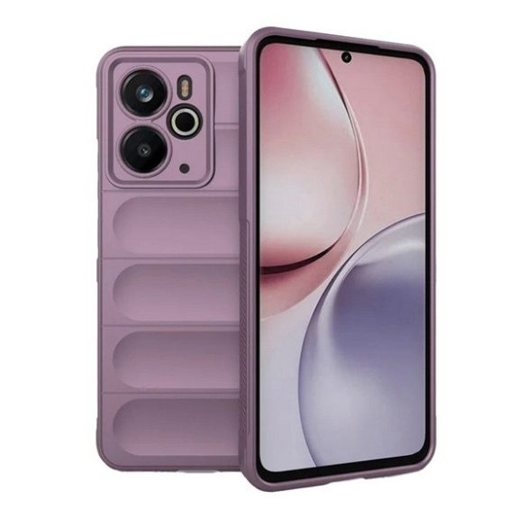 Realme 14, Szilikon tok, közepesen ütésálló, 3D minta, lila