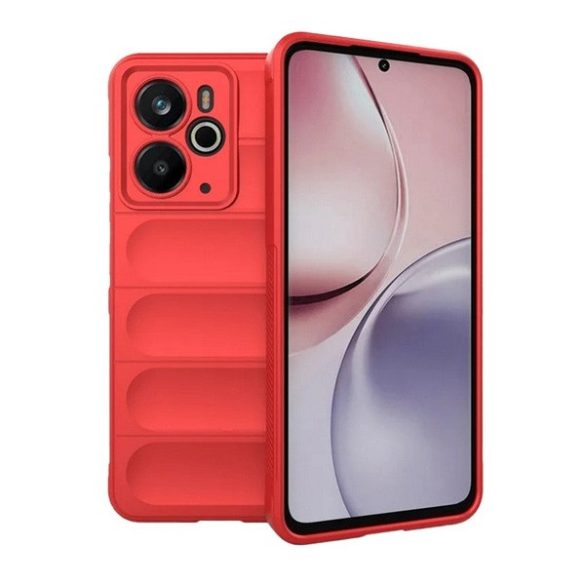 Realme 14, Szilikon tok, közepesen ütésálló, 3D minta, piros